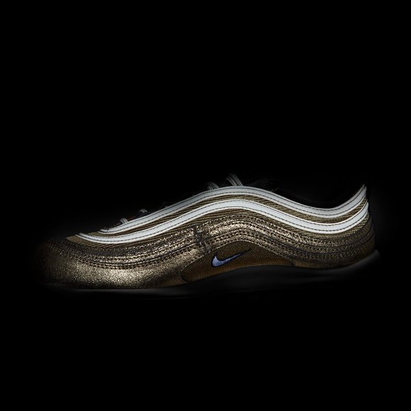 NEW Nike Air Max 97 Women's Twine/White-Metallic Gold DO5881-700 Golden … - Picture 2 of 9